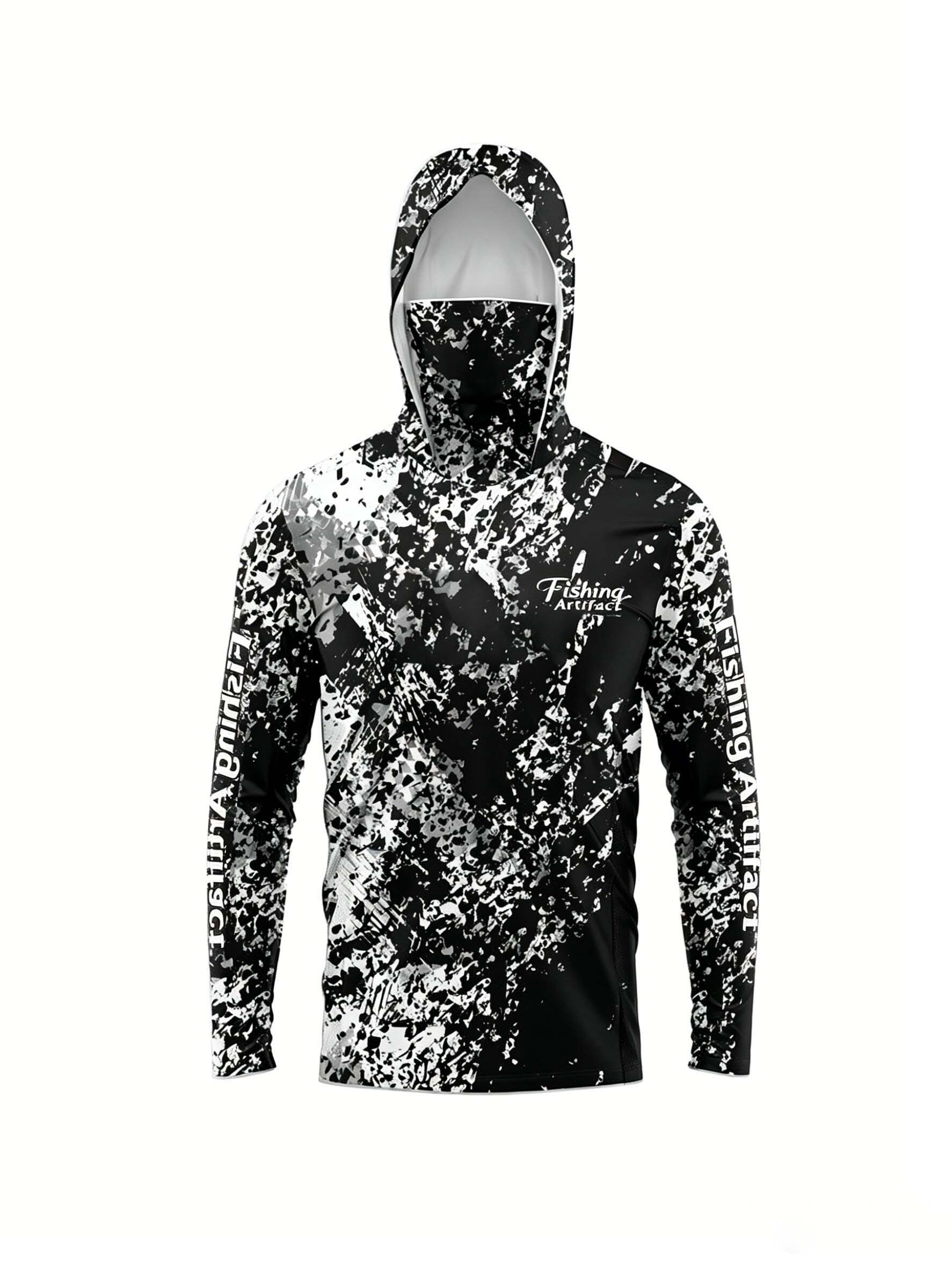 Fishing Hoodie - قميص صيد رجالي صيفي مطبوع بتقنية