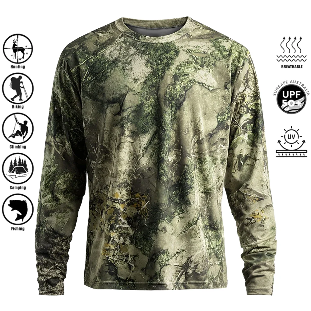 Fishing Shirt Uv Protection - تيشيرت رجالي بأكمام طويلة من البوليستر