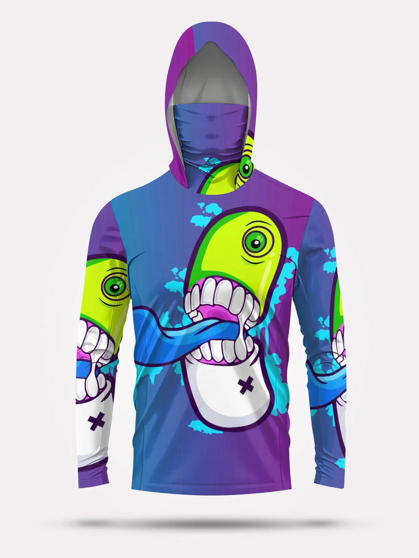 هودي صيد رجالي برسومات كرتونية - مراجعة Fishing Hoodie وسعره