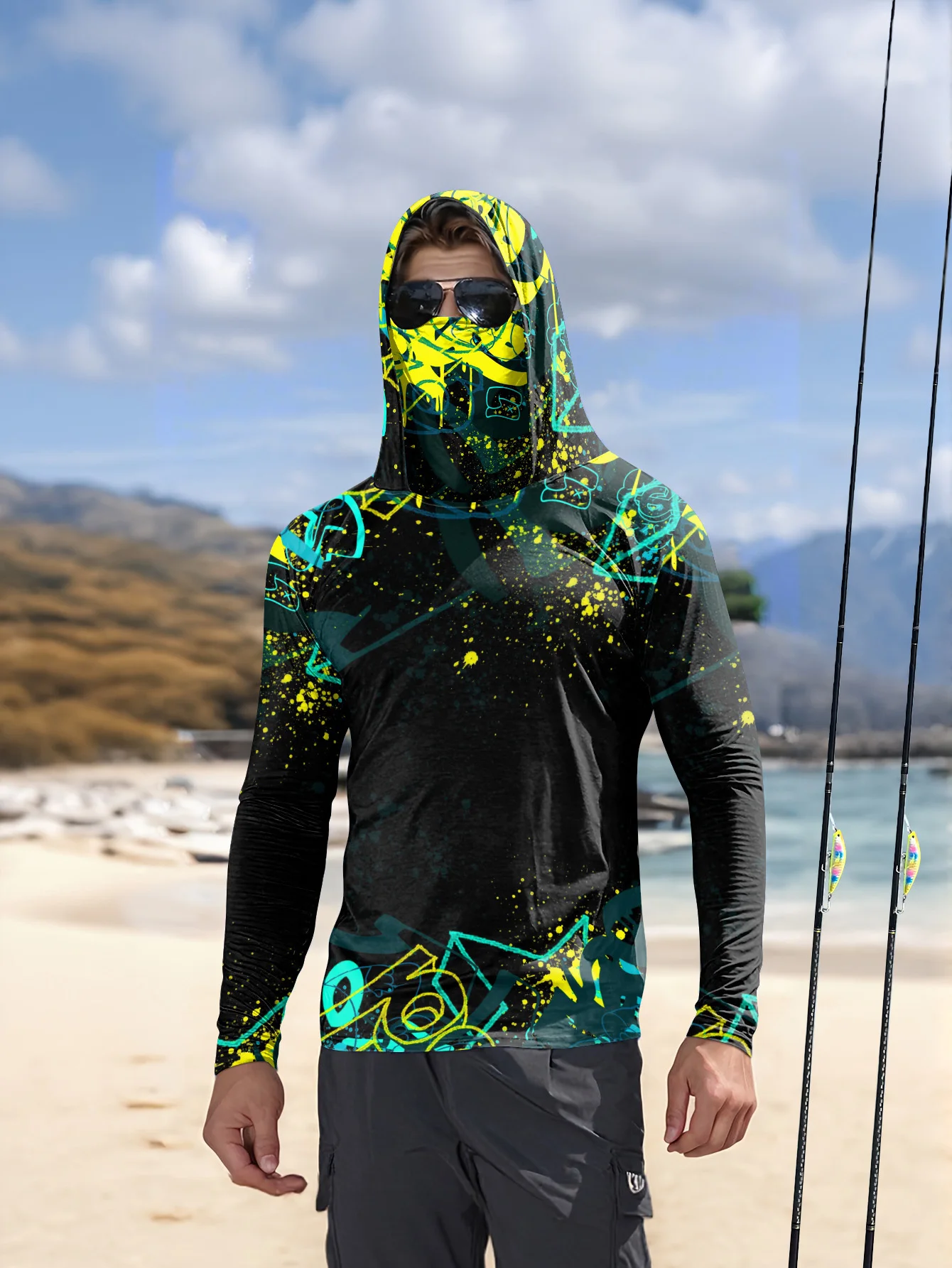 هودي صيد للرجال بعامل حماية من - مراجعة Fishing Hoodie وسعره