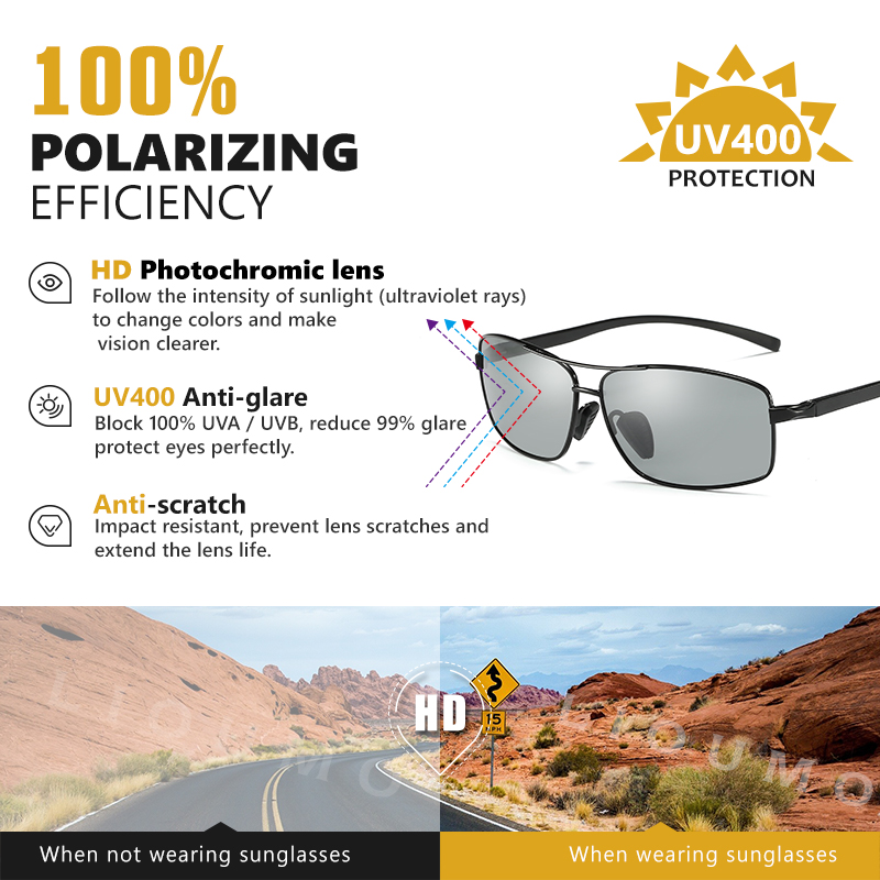 نظارات شمسية للتصيد فوتوكروميك - مراجعة Fishing Sunglasses Polarized وسعره