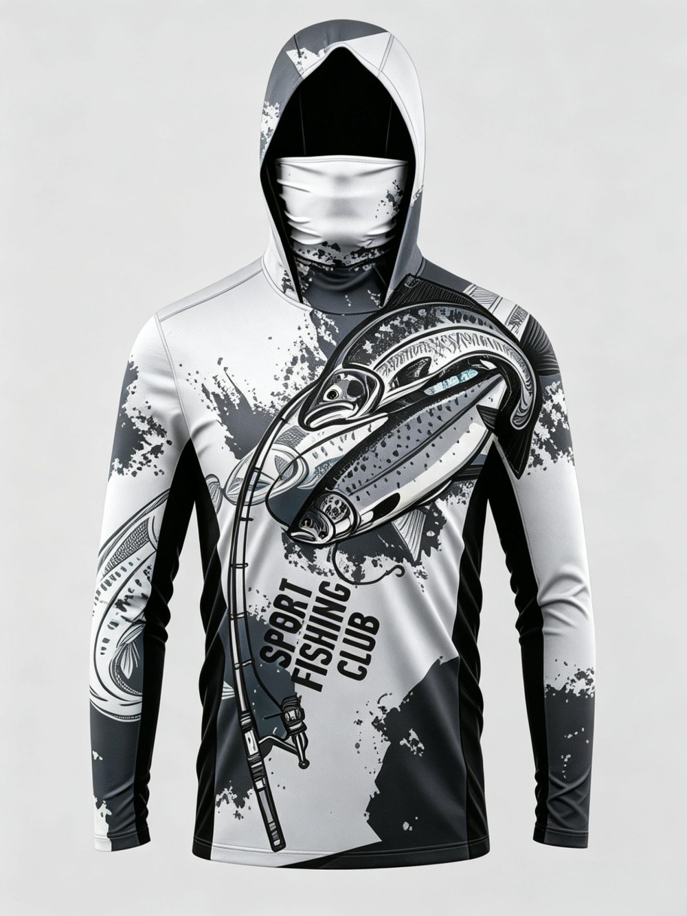 هودي صيد رجالي بأكمام طويلة مع - مراجعة Fishing Hoodie وسعره