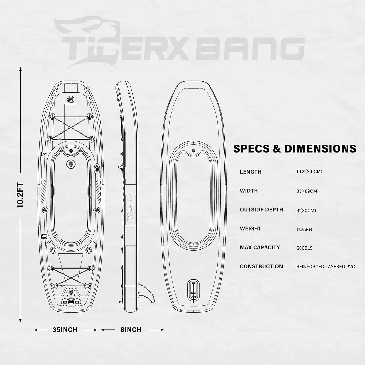 كاياك قابل للنفخ من تايجر إكس  - مراجعة Fishing Backpack وسعره