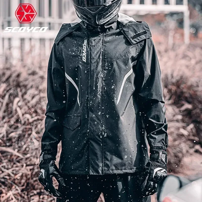 SCOYCO دراجة نارية سبليت معطف  - مراجعة Fishing Rain Suit وسعره