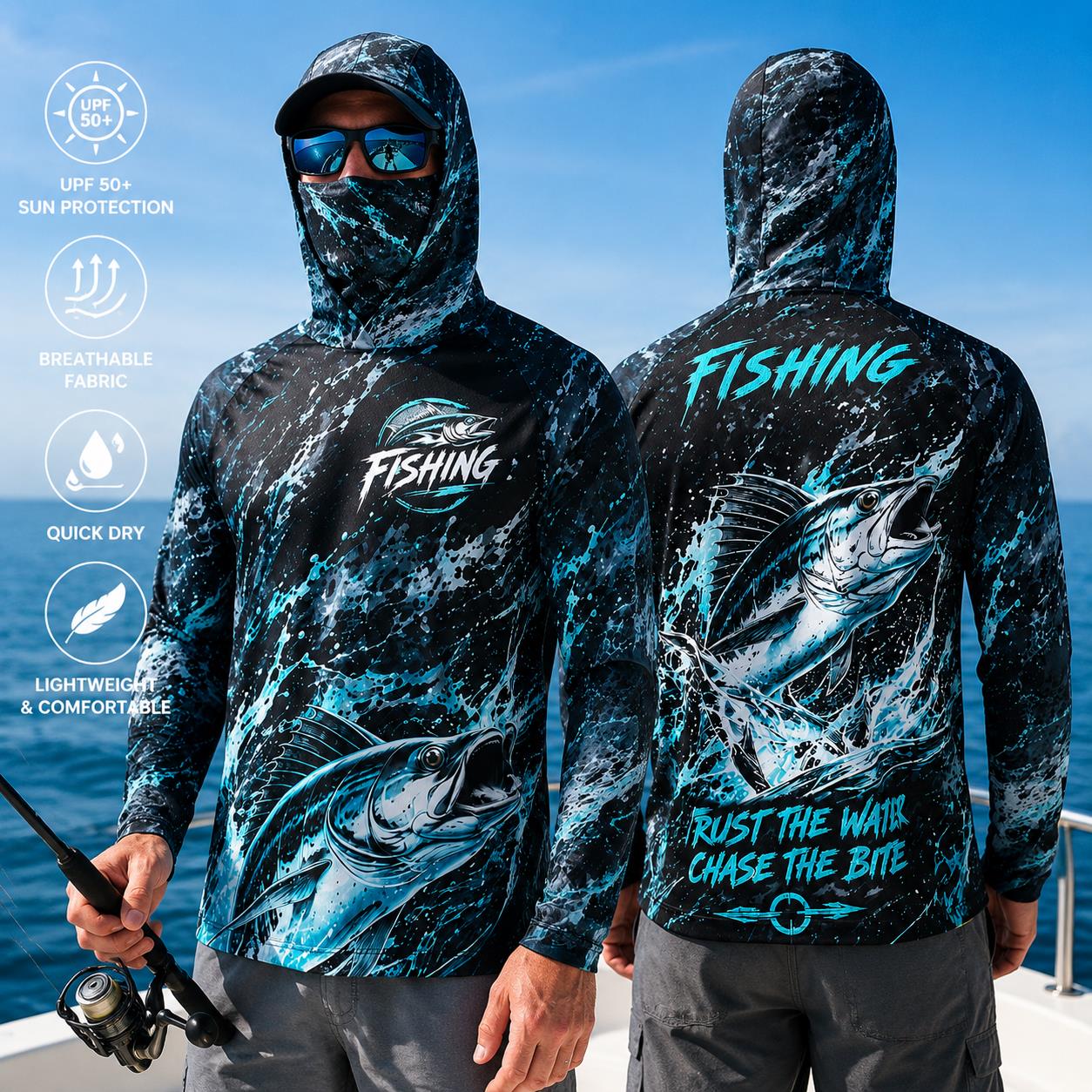 هودي صيد للرجال سريع الجفاف وق - مراجعة Fishing Hoodie وسعره